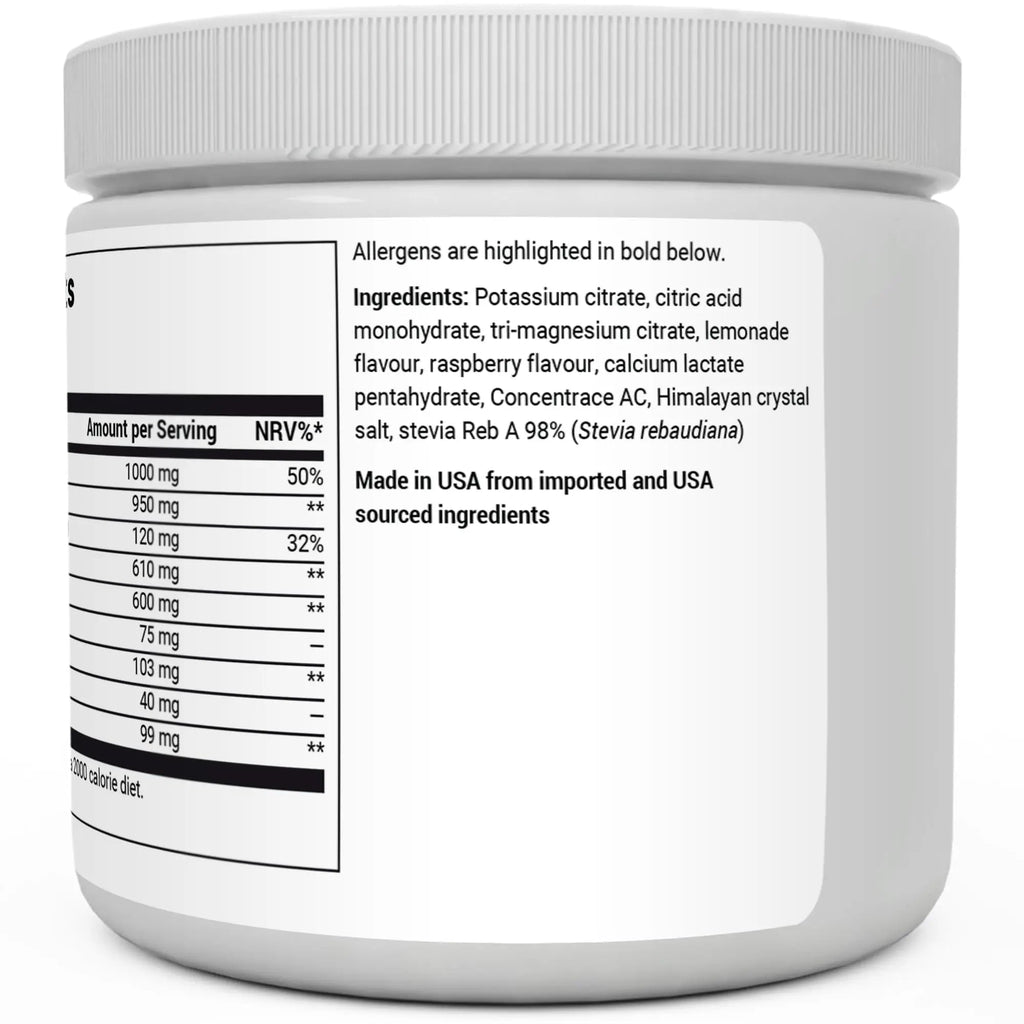 Dr. Berg Electrolyte Powder - Electrolyte Drink Supplements with 1000mg Potassium - TrustMedUSA