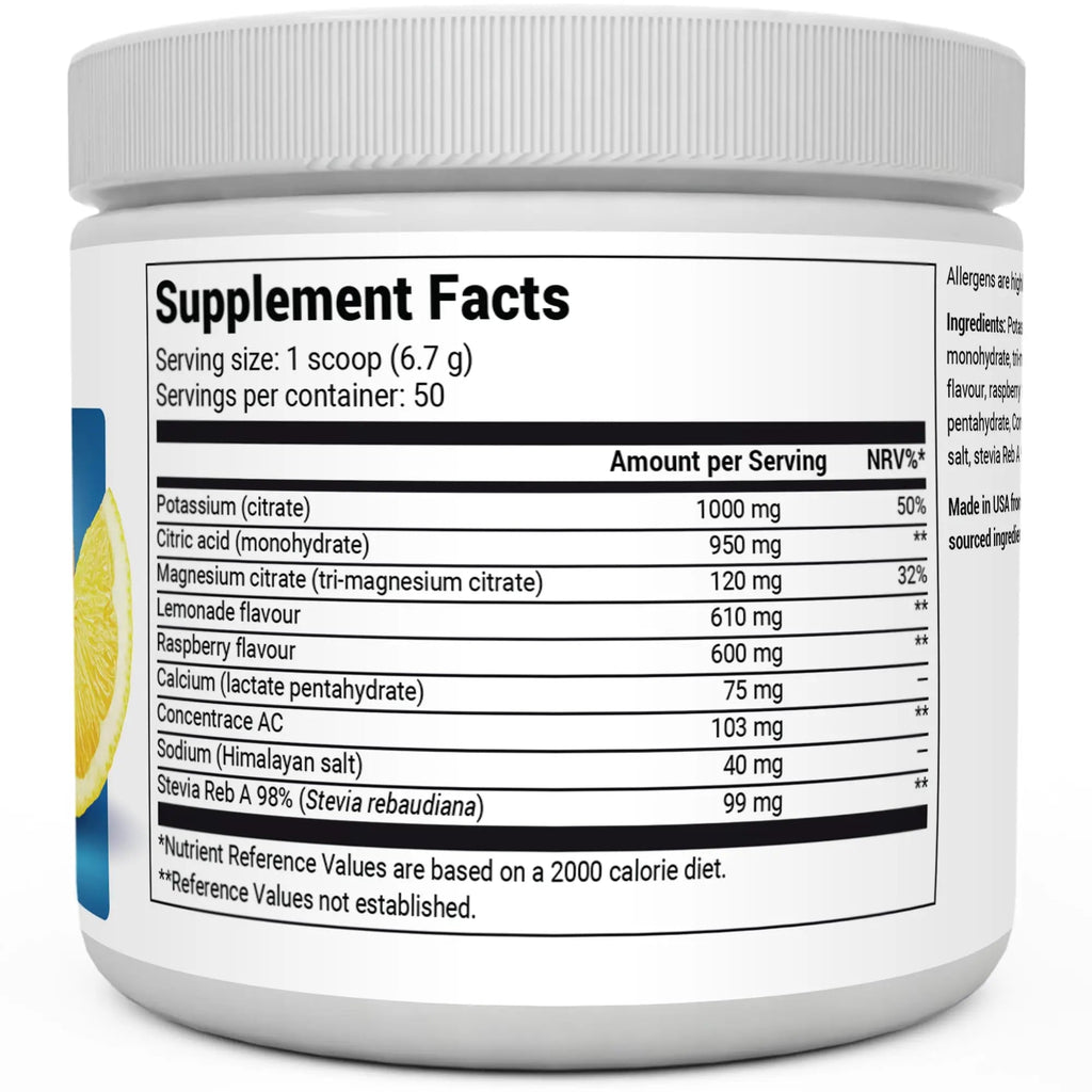 Dr. Berg Electrolyte Powder - Electrolyte Drink Supplements with 1000mg Potassium - TrustMedUSA