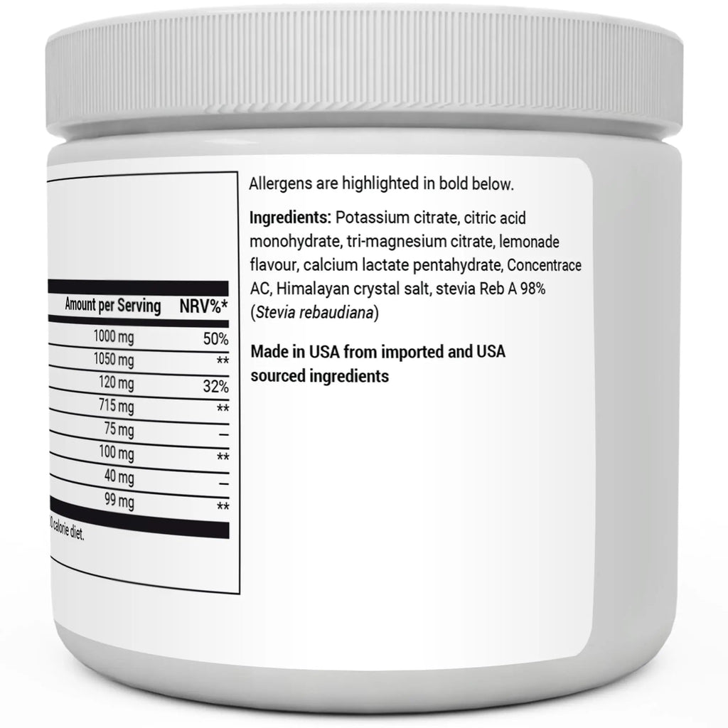 Dr. Berg Electrolyte Powder - Electrolyte Drink Supplements with 1000mg Potassium - TrustMedUSA