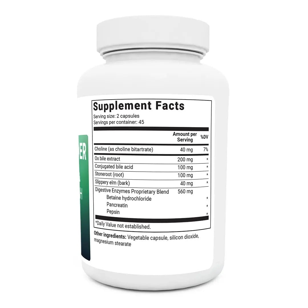 Dr. Berg Gallbladder Formula Extra Strength - Made w/Purified Bile Salts & Ox Bile Digestive - TrustMedUSA