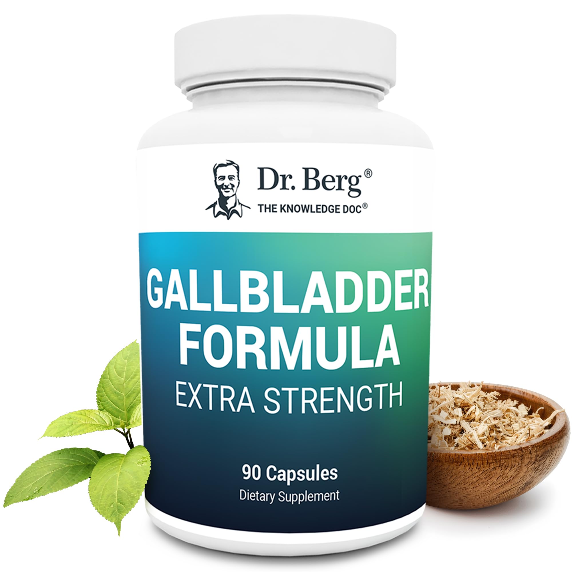 Dr. Berg Gallbladder Formula Extra Strength - with Ox Bile Powder and Conjugated Bile Acid - Digestive Enzymes Proprietary Blend - Full 45-Day Supply - 90 Vegetable Capsules - TrustMedUSA