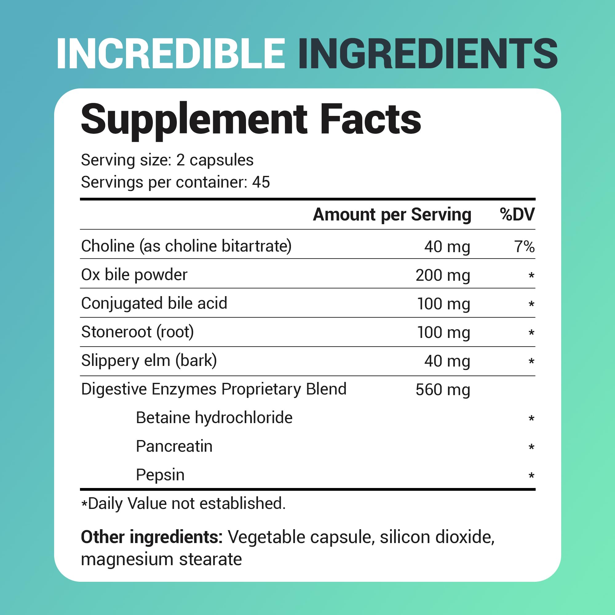 Dr. Berg Gallbladder Formula Extra Strength - with Ox Bile Powder and Conjugated Bile Acid - Digestive Enzymes Proprietary Blend - Full 45-Day Supply - 90 Vegetable Capsules - TrustMedUSA
