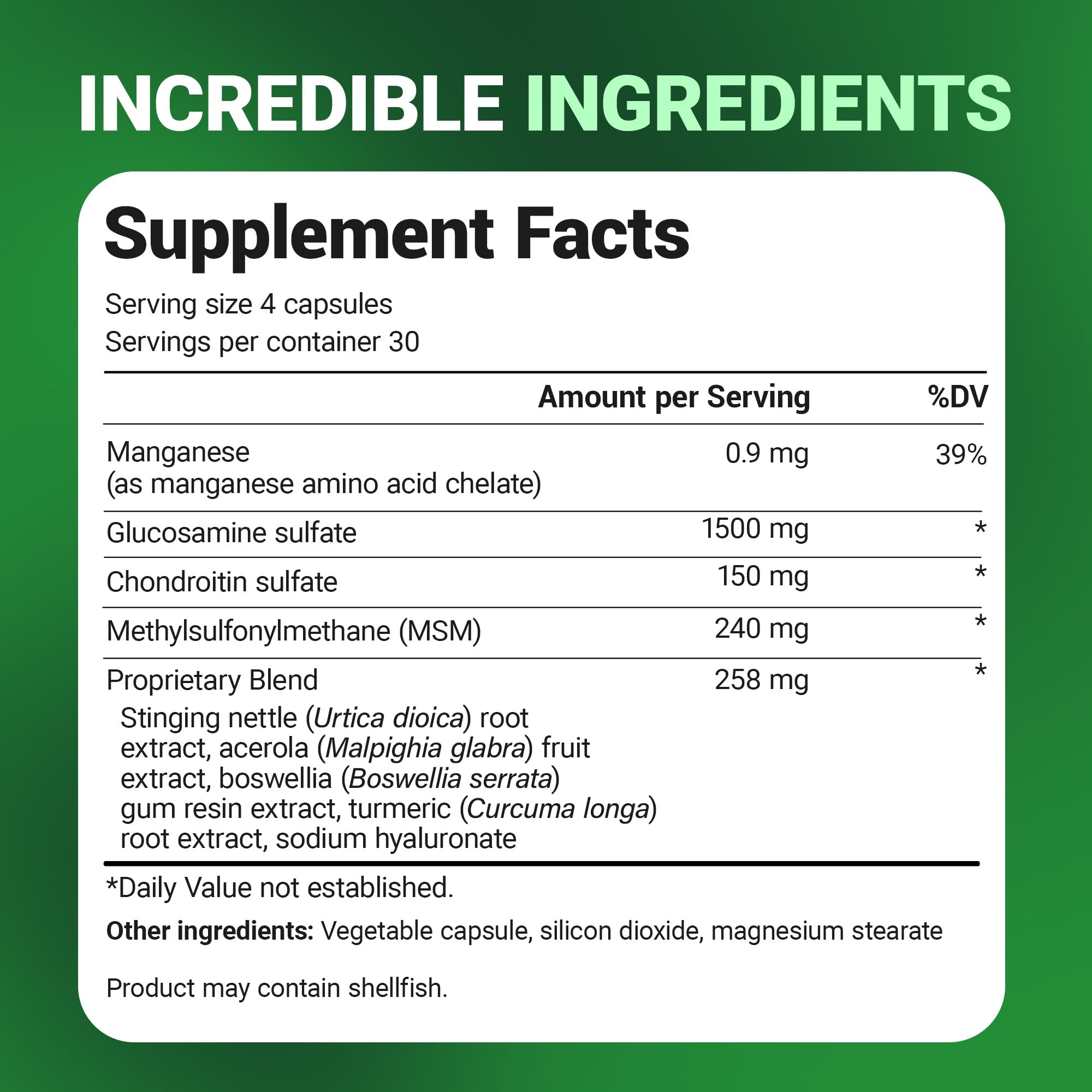 Dr. Berg Glucosamine Chondroitin MSM Turmeric & Boswellia - Advanced Joint Support Supplement with 1500 mg Glucosamine Sulfate - Includes 120 Capsules - TrustMedUSA