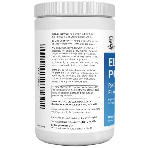 Dr. Berg Hydration Keto Electrolyte Powder - Enhanced w/ 1,000mg of Potassium - TrustMedUSA