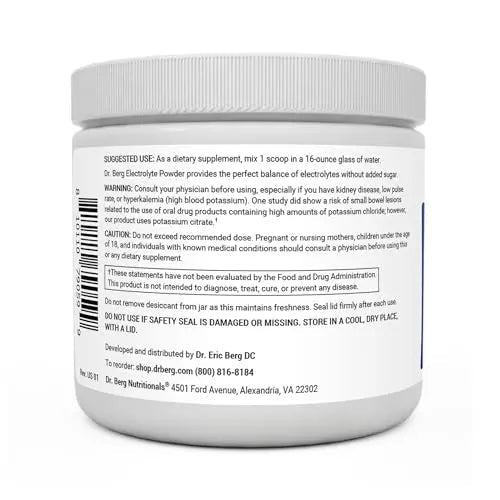 Dr. Berg Hydration Keto Electrolyte Powder - Enhanced w/ 1,000mg of Potassium - TrustMedUSA