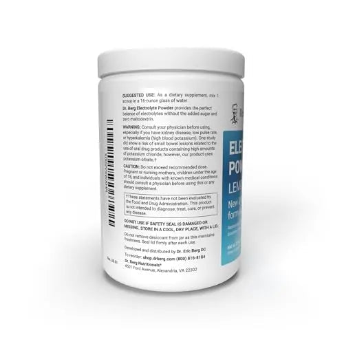 Dr. Berg Hydration Keto Electrolyte Powder - Enhanced w/ 1,000mg of Potassium & Real - TrustMedUSA