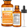 Dr. Berg Liquid Vitamin D3 & K2 Supplement - For Bone, Teeth, Mood & Immune Health - TrustMedUSA