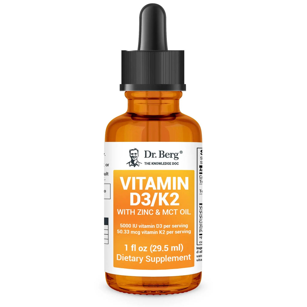 Dr. Berg Liquid Vitamin D3 & K2 Supplement - For Bone, Teeth, Mood & Immune Health - TrustMedUSA