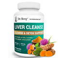 Dr. Berg Liver Cleanse Detox Capsules w/Unique Blend of Milk Thistle, Ox Bile & Folate - Liver Supplement Includes Turmeric, Black Pepper & Choline - 60 Capsules - TrustMedUSA