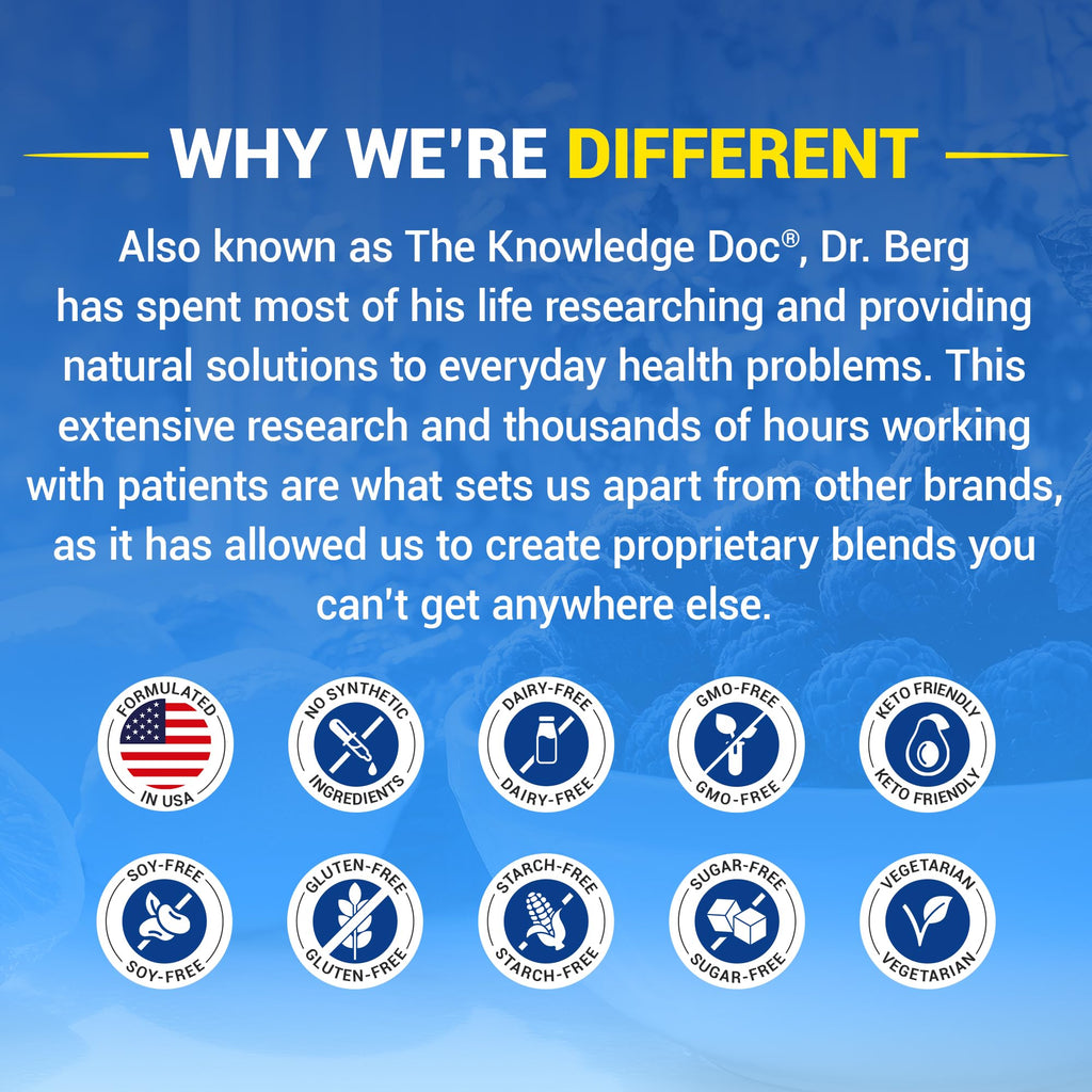 Dr. Berg Magnesium Glycinate Powder for Sleep, Relaxation, & Stress Relief - Now Includes Vitamin D3 & Zinc - Delicious Raspberry & Lemon Flavor (50 Servings) Magnesium Powder - Magnesium Drink Powder - TrustMedUSA