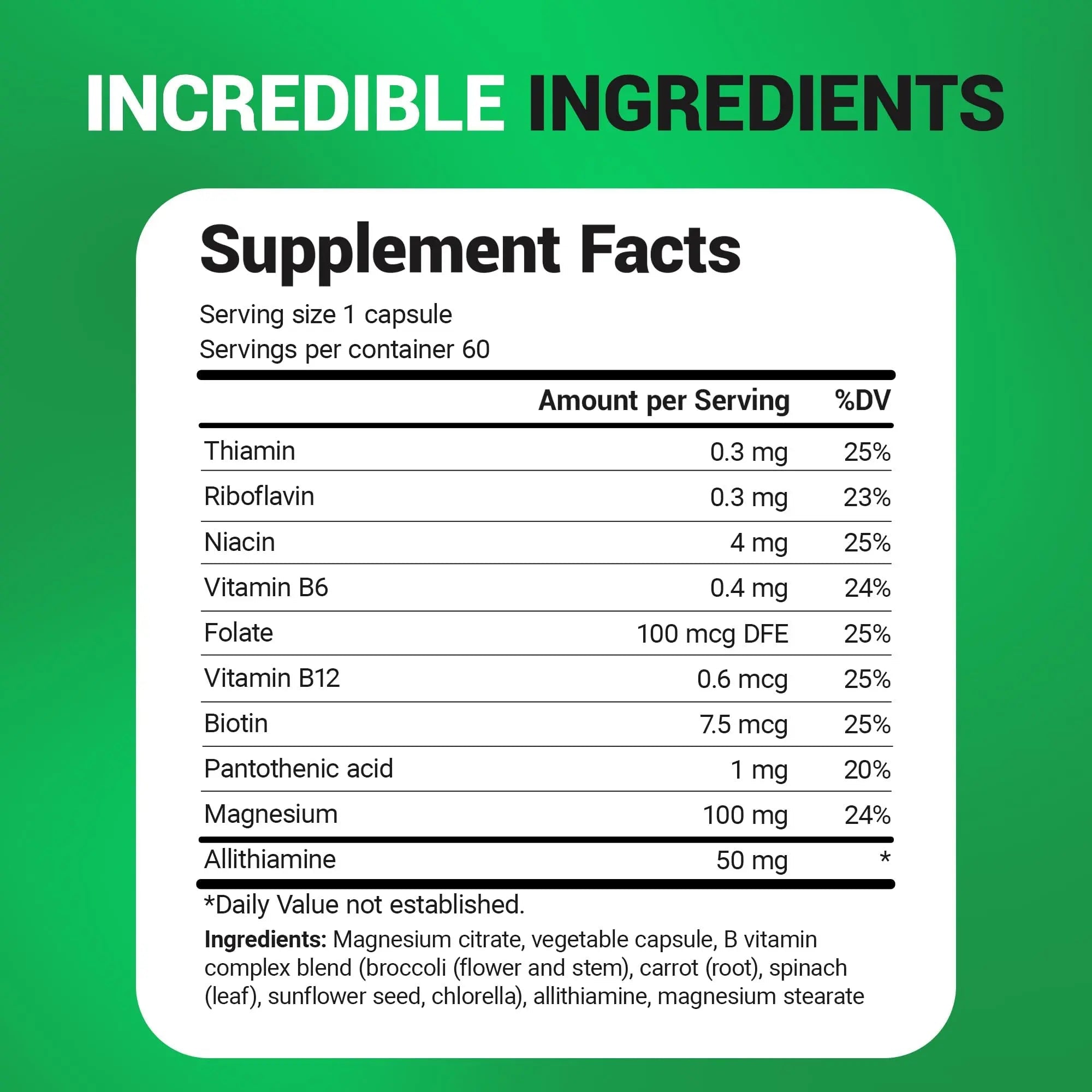 Dr. Berg Natural Vitamin B1 B6 B12 Complex - Allithiamine Vitamin B1 Supplement with 8 Essential Vitamin B Complex for Men & Women Including Thiamin - TrustMedUSA