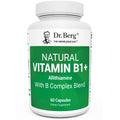 Dr. Berg Natural Vitamin B1 B6 B12 Complex - Allithiamine Vitamin B1 Supplement with 8 Essential Vitamin B Complex for Men & Women Including Thiamin, Niacin, Folate, Magnesium & More - 60 Capsules - TrustMedUSA