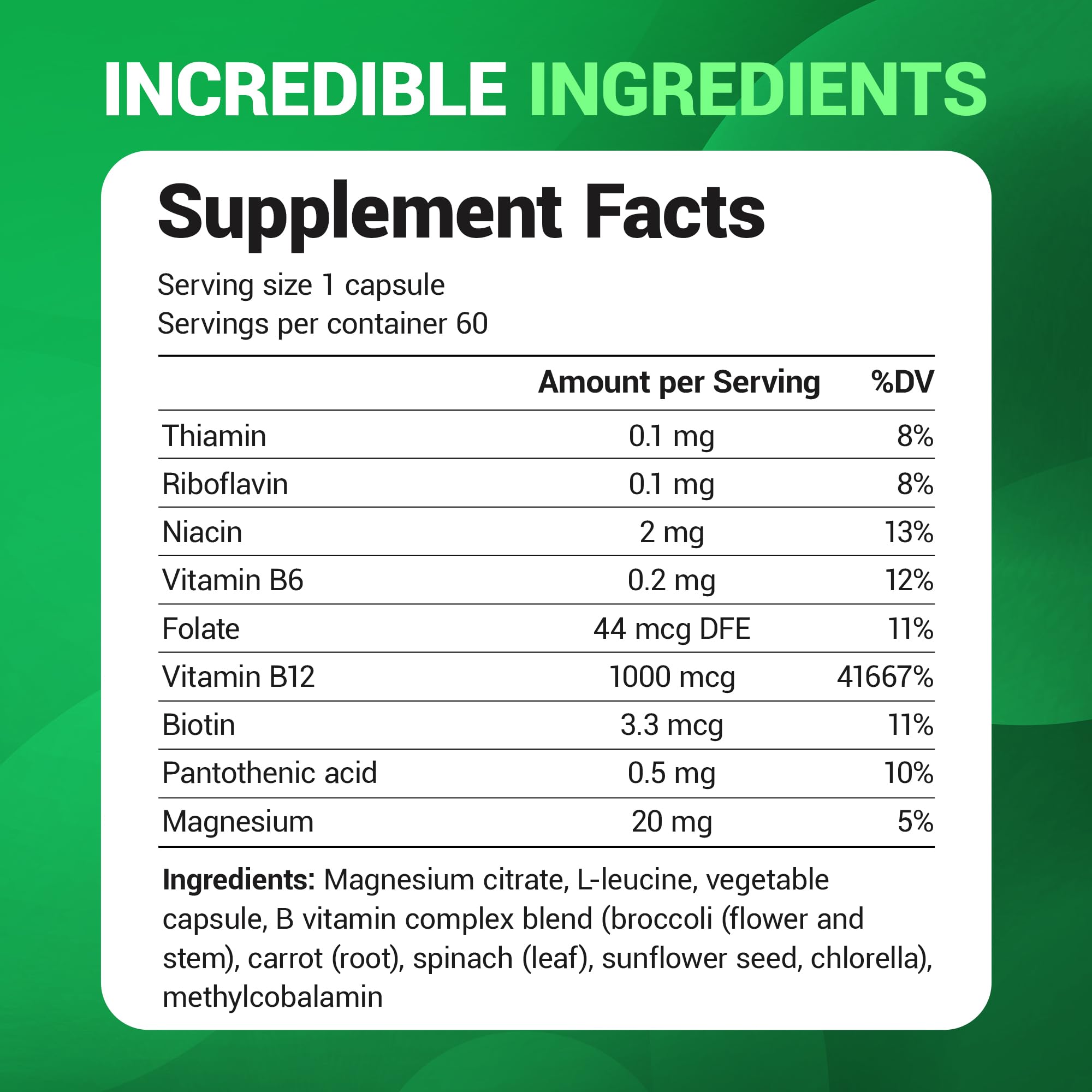 Dr. Berg Natural Vitamin B12 1000 mcg with B Complex Blend - Methylcobalamin B12 for Energy, Nerve Health, and Cognitive Function* - Methylated B12 with Folate - 60 Capsules (2-Month Supply) - TrustMedUSA
