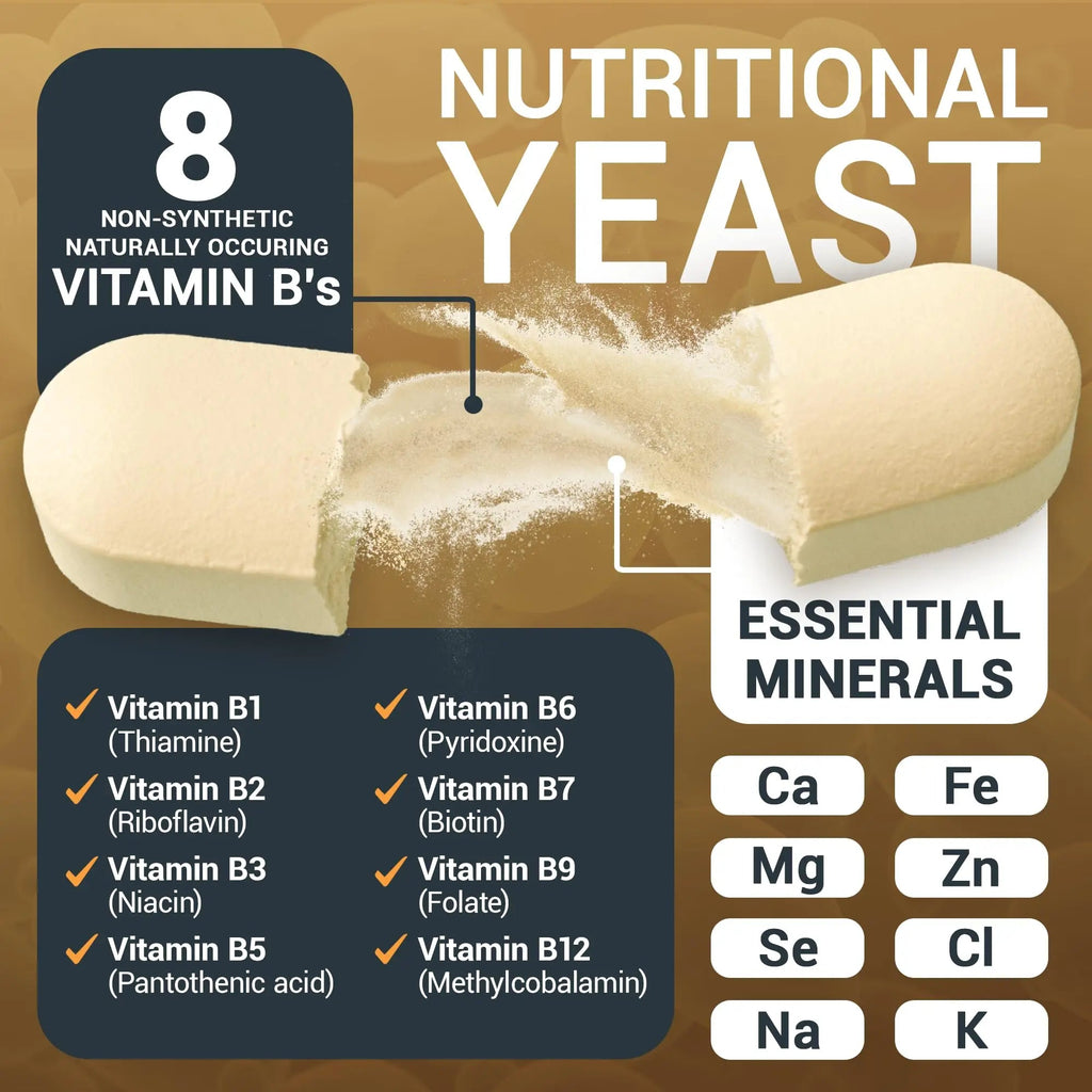 Dr. Berg Nutritional Yeast Tablets – Natural B12 Added - All 8 B Vitamin Complex – Organic - TrustMedUSA