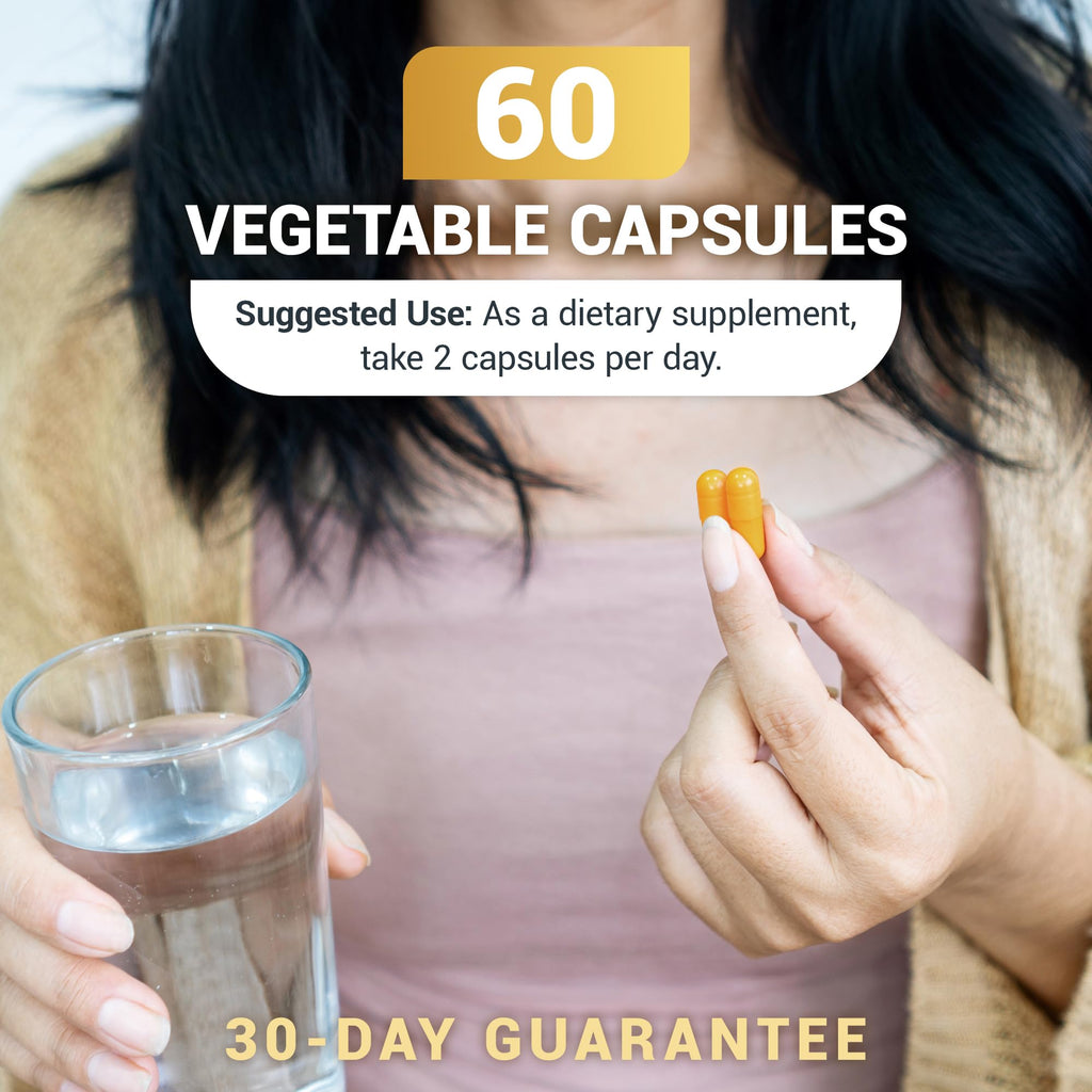 Dr. Berg (Only 2 Per Day) Turmeric Supplement with Black Pepper (BioPerine) - 1350 mg Turmeric Curcumin Supplement with 95% Curcuminoids – Turmeric Curcumin with Black Pepper – 60 Turmeric Capsules - TrustMedUSA