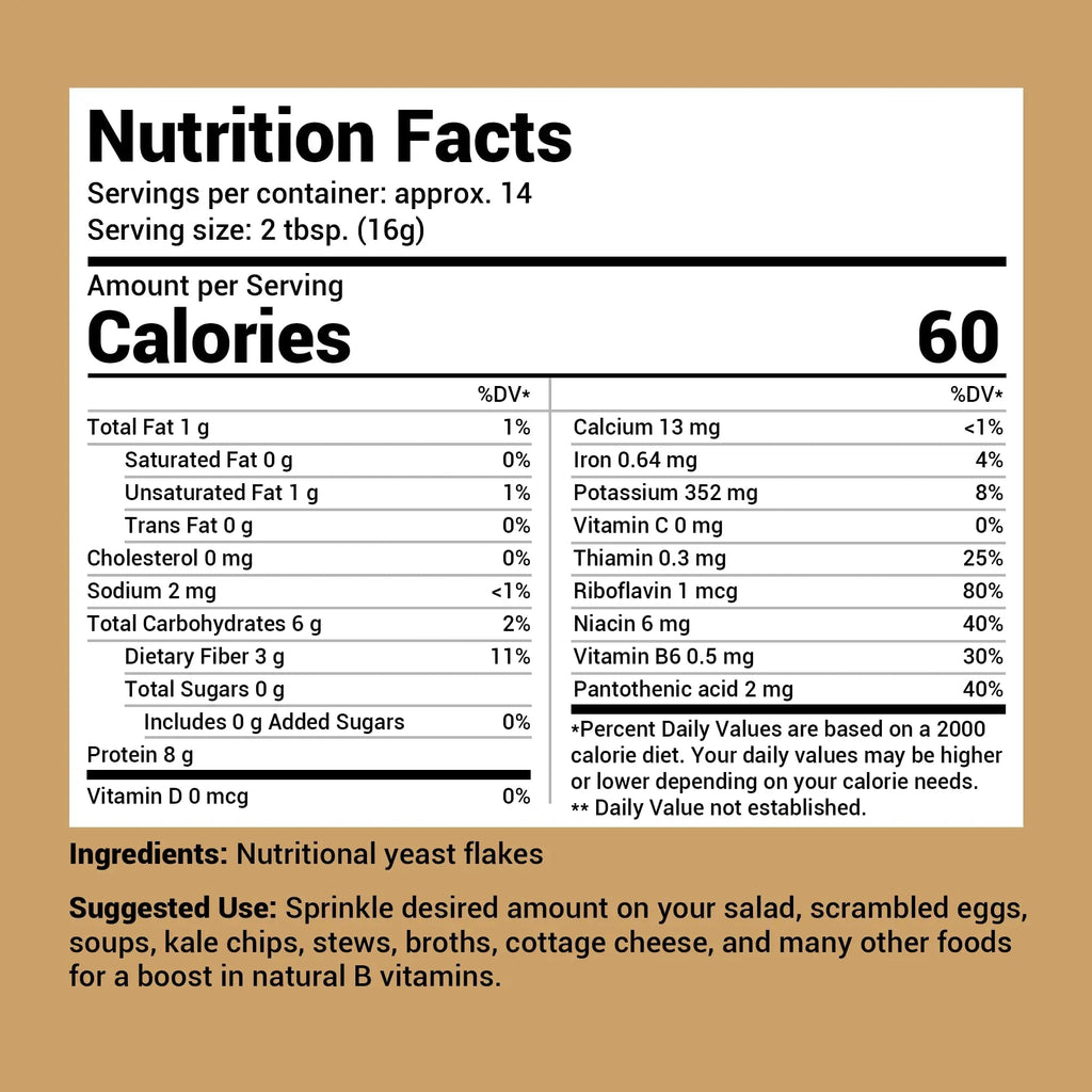 Dr. Berg Premium Nutritional Yeast Flakes - Delicious Non-Fortified Nutritional Yeast - TrustMedUSA