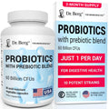 Dr. Berg Probiotic Supplement (60 Billion CFUs) - Helps Ease Occasional Constipation, Diarrhea, Gas & Bloating* - Pre and Probiotics for Digestive Health - TrustMedUSA