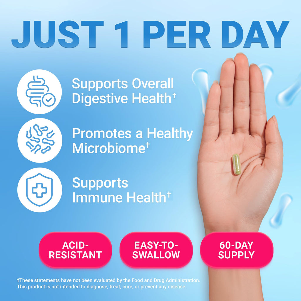 Dr. Berg Probiotic Supplement (60 Billion CFUs) - Helps Ease Occasional Constipation, Diarrhea, Gas & Bloating* - Pre and Probiotics for Digestive Health - TrustMedUSA