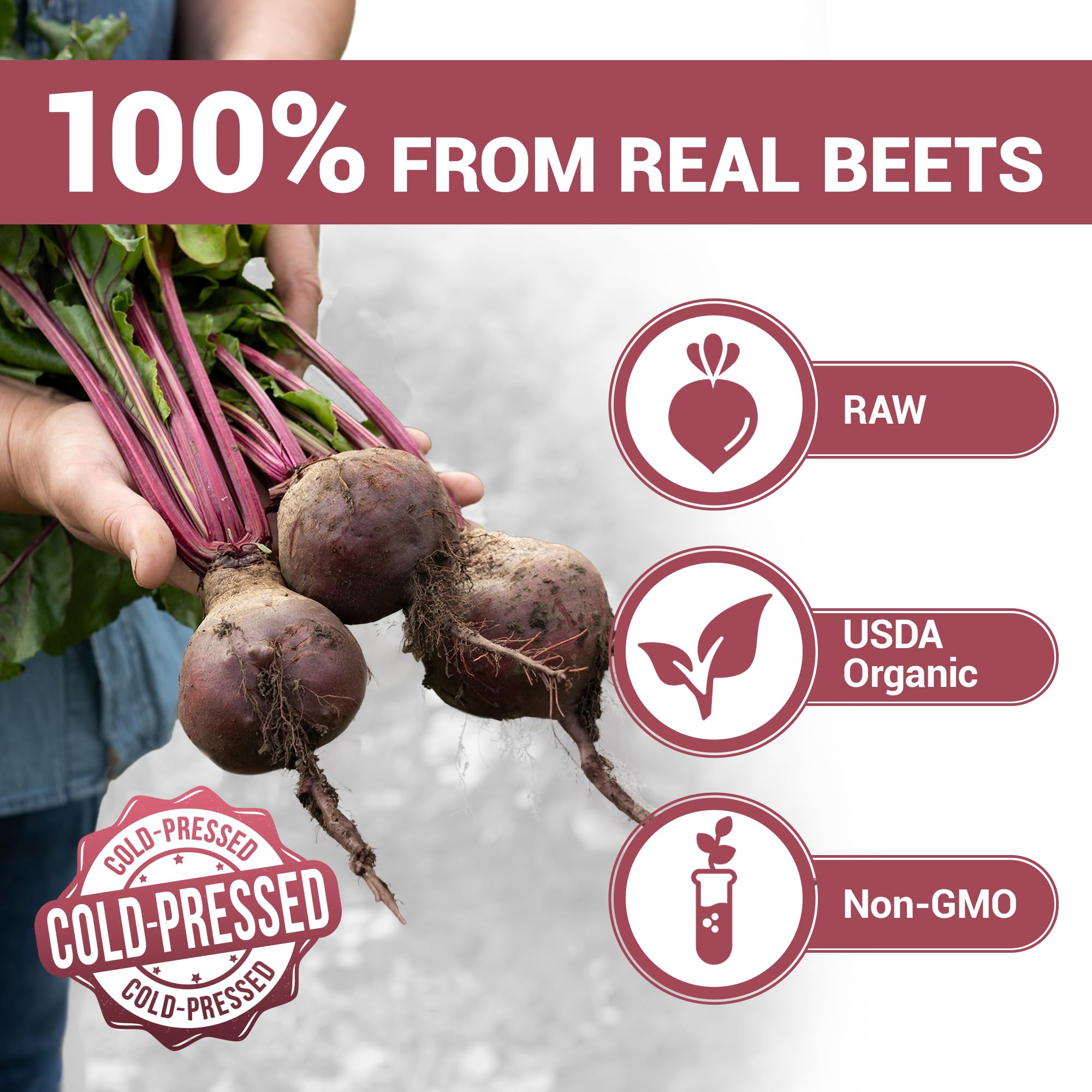 Dr. Berg Raw Organic Beet Powder from Real Earth-Grown Beets – USDA Certified Organic Beet Root Powder to Support Nitric Oxide Levels, Energy - TrustMedUSA