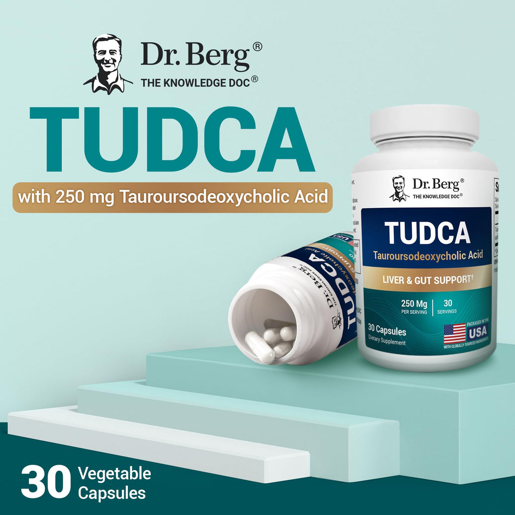 Dr. Berg TUDCA Supplement (Tauroursodeoxycholic Acid) - Powerful Formula for Liver Health, Bile Flow, Gallbladder Support - TrustMedUSA