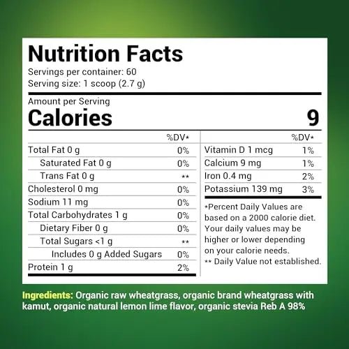 Dr. Berg USDA Certified Organic Green Powder Superfood (60 Servings) - Made with Raw - TrustMedUSA