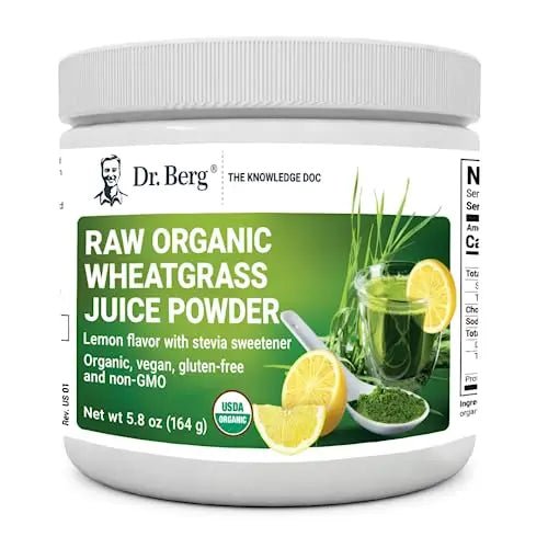 Dr. Berg USDA Certified Organic Green Powder Superfood (60 Servings) - Made with Raw - TrustMedUSA