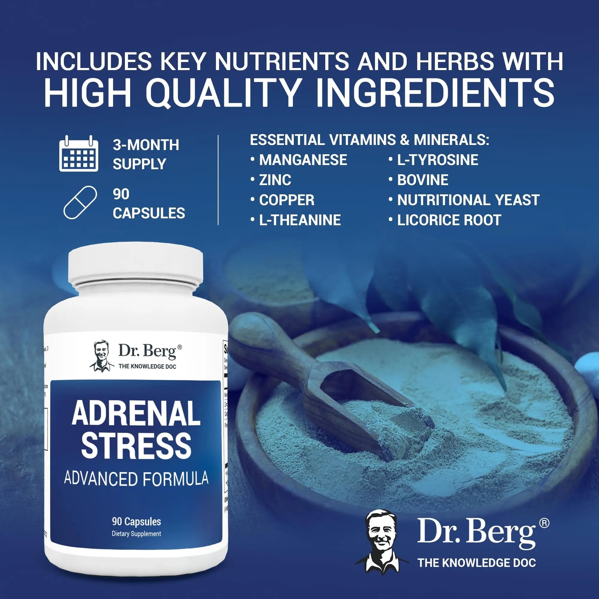 Dr. Berg’s Adrenal Stress Advanced Formula - Adrenal Support Supplements for Stress - TrustMedUSA