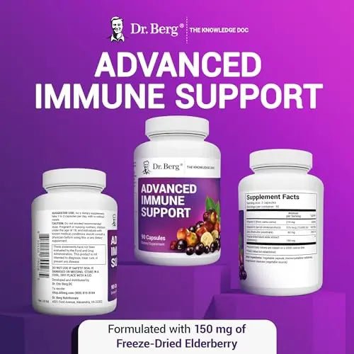 Dr. Berg's Advanced Immune Support - Daily Immunity Multi-System Defense Supplement - TrustMedUSA