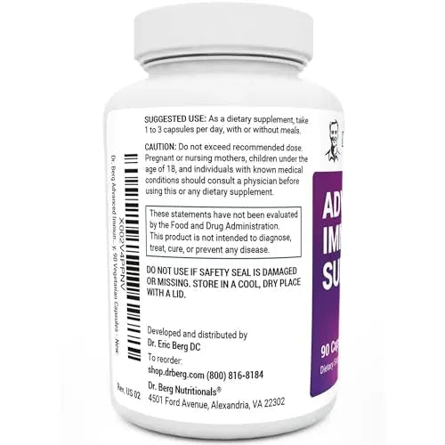 Dr. Berg's Advanced Immune Support - Daily Immunity Multi-System Defense Supplement - TrustMedUSA