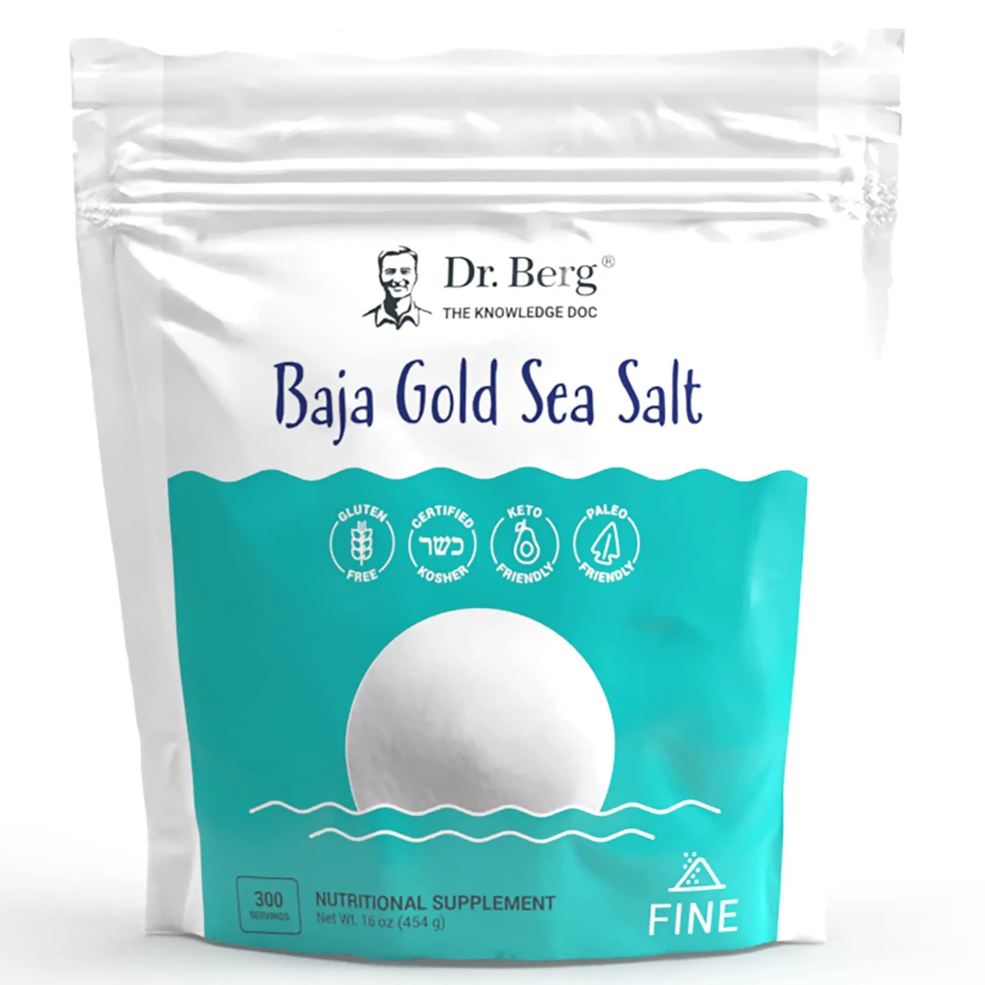 Dr. Berg's Baja Gold Sea Salt Organic - Natures Fine Sea Salt Support For Hydration - TrustMedUSA