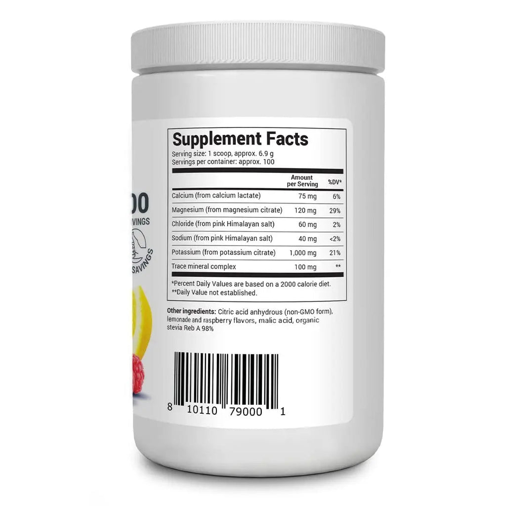 Dr. Berg's Electrolyte Powder 100 Servings Bundle - Raspberry Lemon & Lemonade - TrustMedUSA