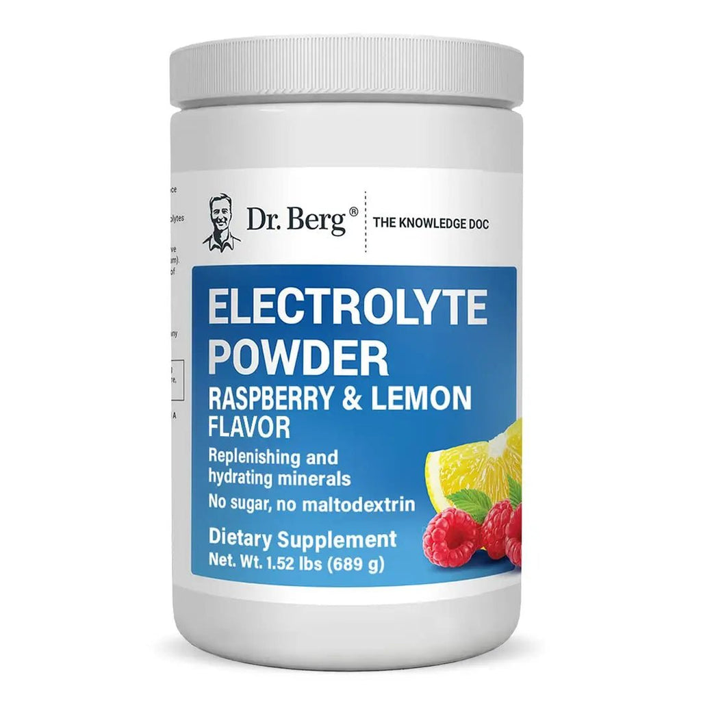 Dr. Berg's Electrolyte Powder 100 Servings Bundle - Raspberry Lemon & Lemonade - TrustMedUSA