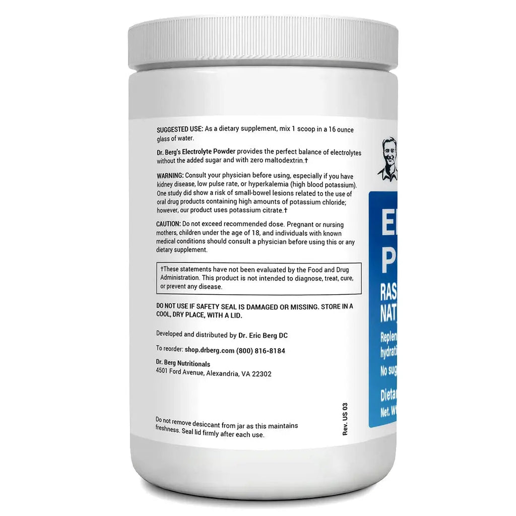 Dr. Berg's Electrolyte Powder 100 Servings Bundle - Raspberry Lemon & Lemonade - TrustMedUSA