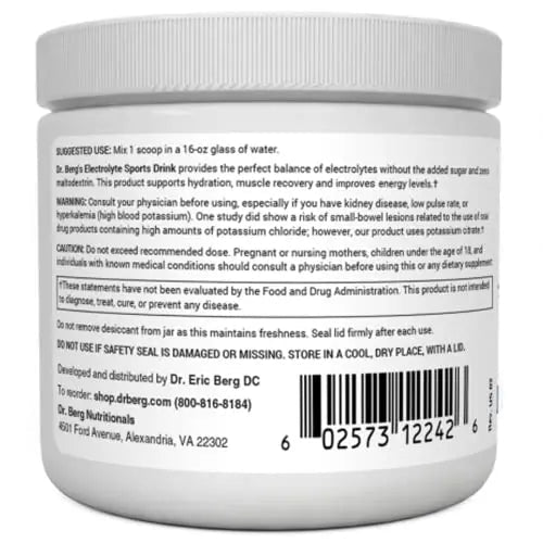 Dr. Berg's Electrolyte Sports Drink - Sugar Free Electrolyte Powder - No Maltodextrin - TrustMedUSA