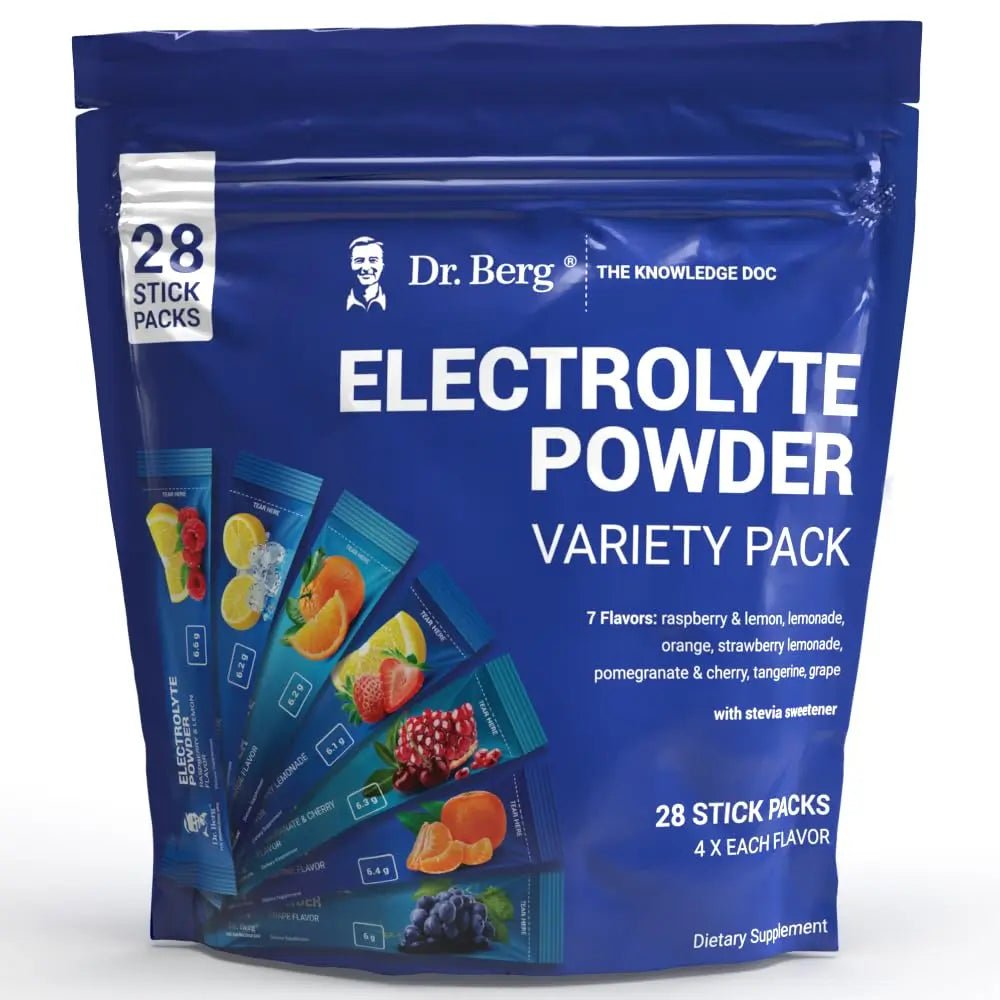 Dr. Berg's Electrolytes Powder Packets - Travel Size Hydration Electrolyte Drink Mix - TrustMedUSA
