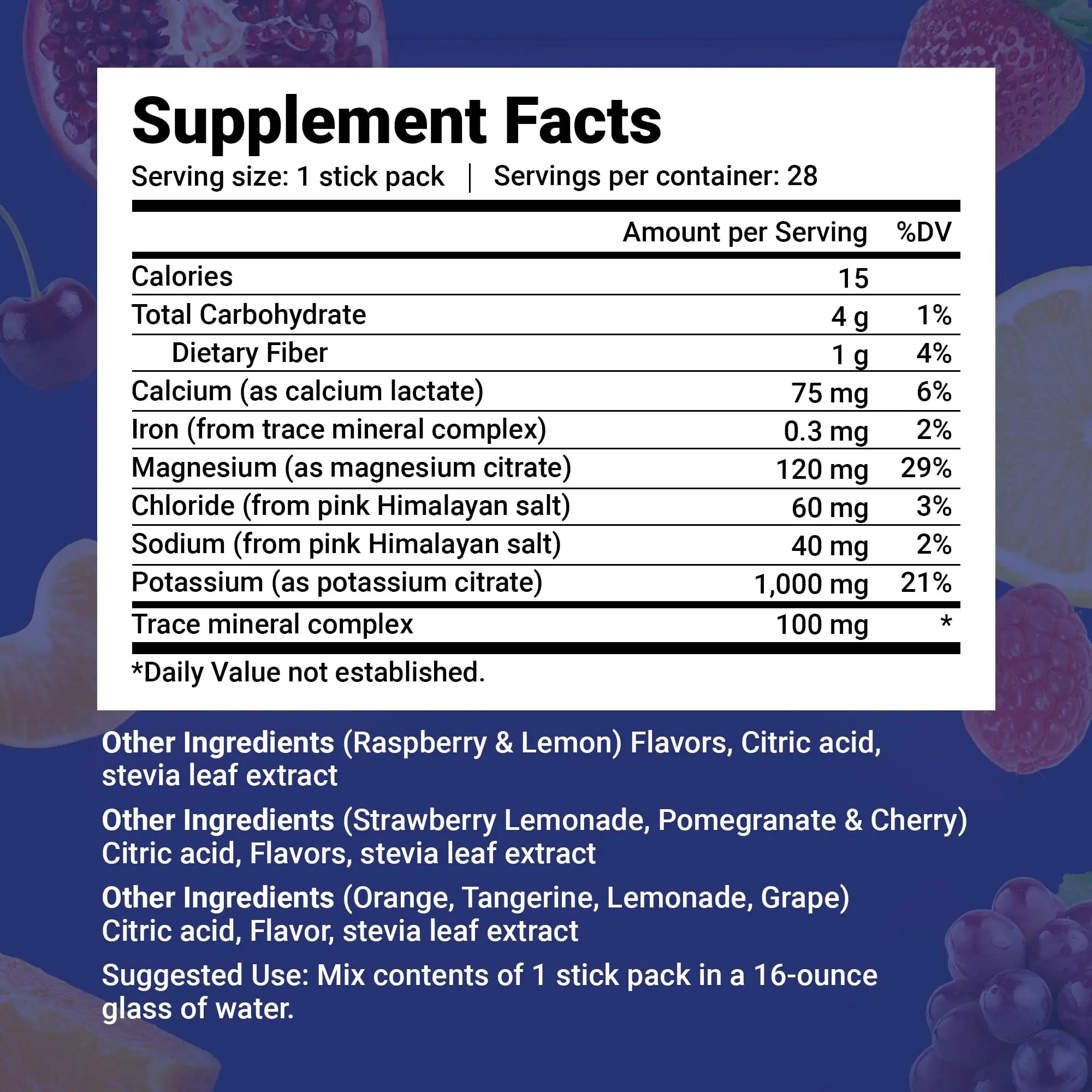 Dr. Berg's Electrolytes Powder Packets - Travel Size Hydration Electrolyte Drink Mix - TrustMedUSA