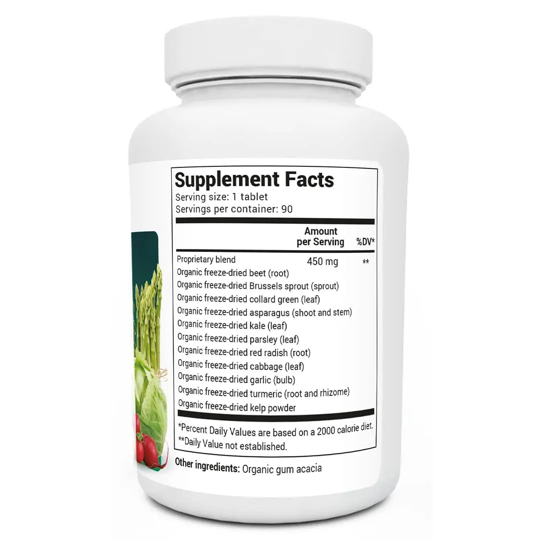 Dr. Berg's Greens Superfood Cruciferous Vegetable Tablets - Vegetable Supplements - TrustMedUSA
