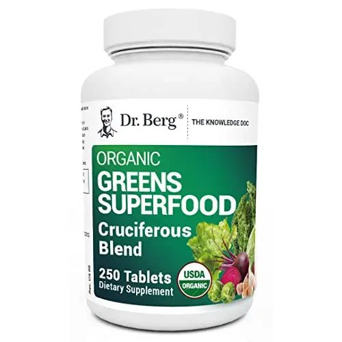 Dr. Berg's Greens Superfood Cruciferous Vegetable Tablets - Vegetable Supplements - TrustMedUSA