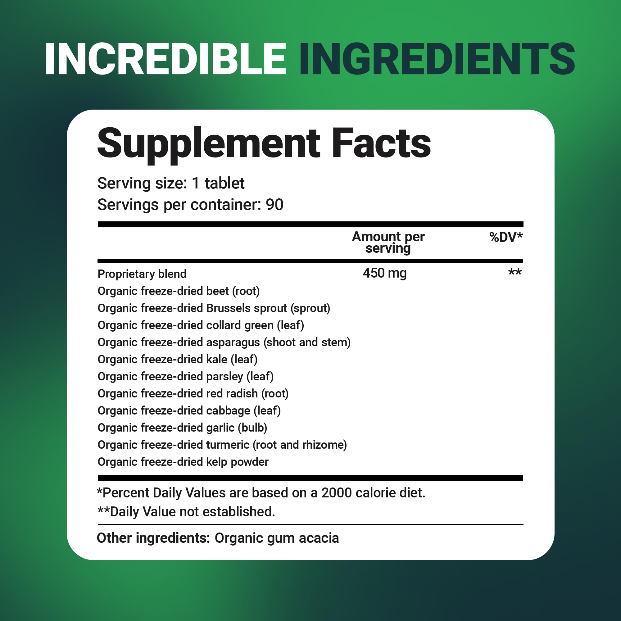 Dr. Berg's Greens Superfood Cruciferous Vegetable Tablets - Vegetable Supplements for Adults w/ 11 Phytonutrient Super Greens - Energy, Immune System & Liver Veggie Tablets - 90 Tablet - TrustMedUSA