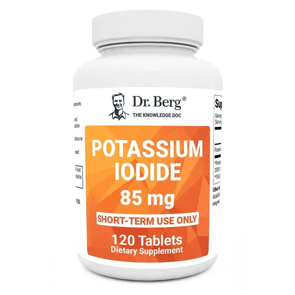 Dr. Berg's Incredible Potassium Iodide Tablets - Now 120 Tablets with a Smaller Easy - TrustMedUSA
