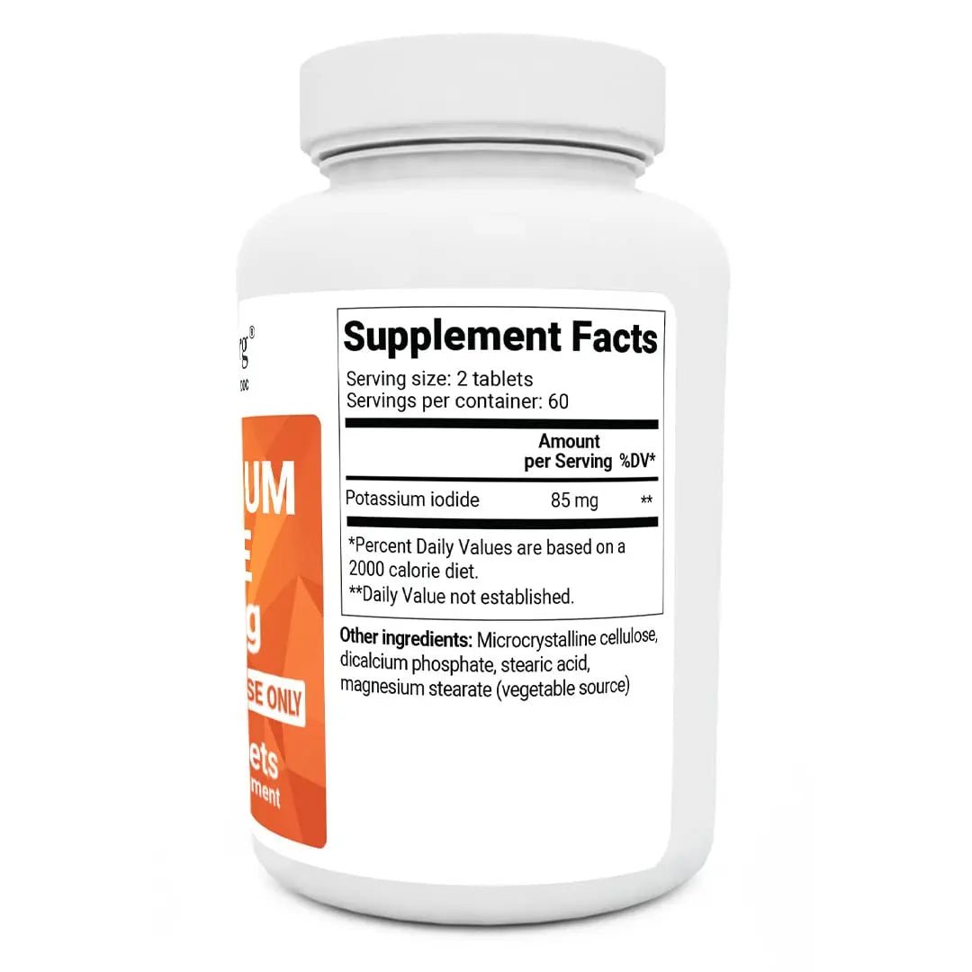 Dr. Berg's Incredible Potassium Iodide Tablets - Now 120 Tablets with a Smaller Easy - TrustMedUSA