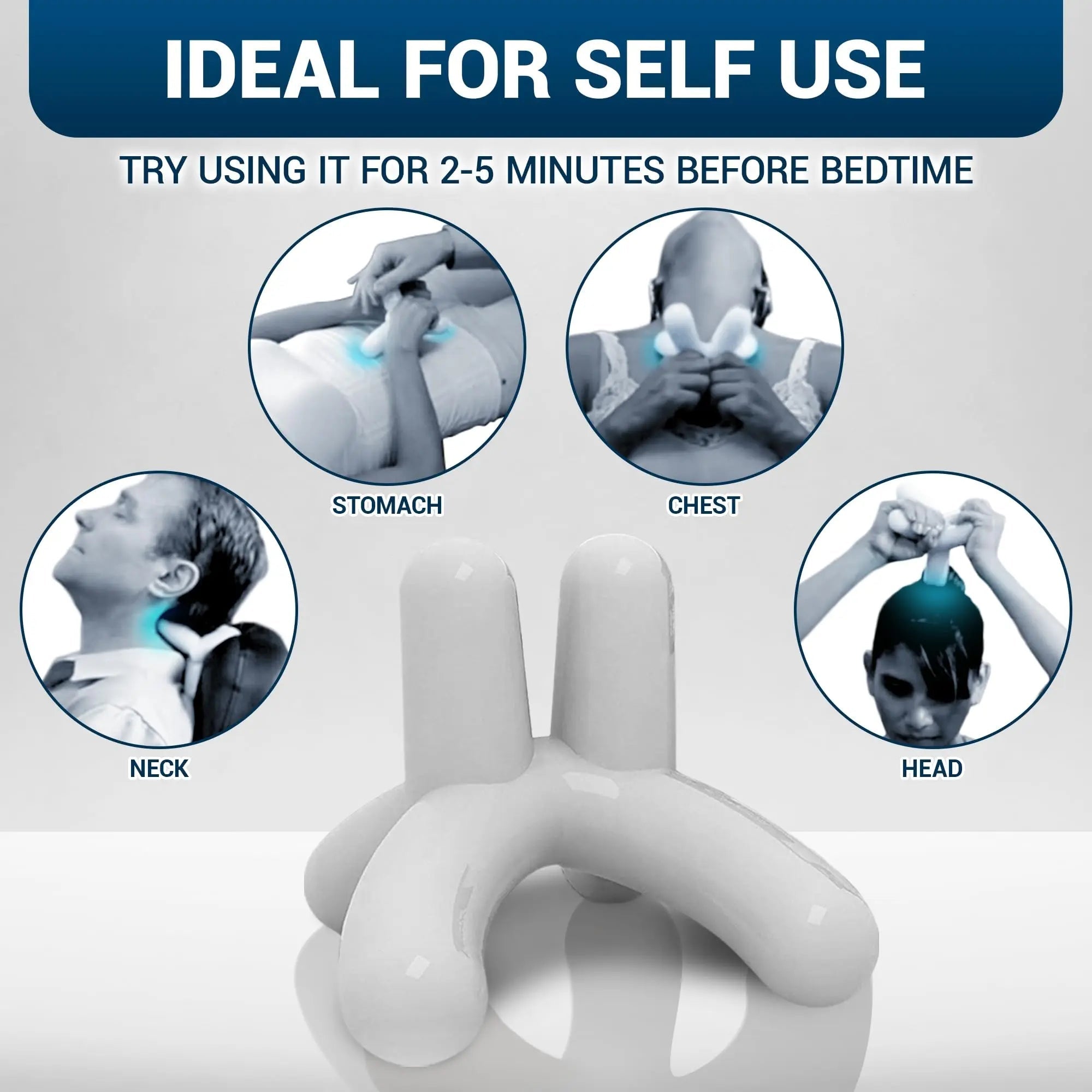 Dr. Berg’s Self-Massage Tool, Best for Back Pain Relief, Handheld Neck and Lower Back - TrustMedUSA