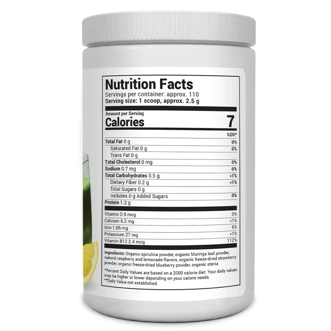 Dr. Berg's (Veggie Solution) Organic Super Greens Powder w/Spirulina - Raw Green - TrustMedUSA