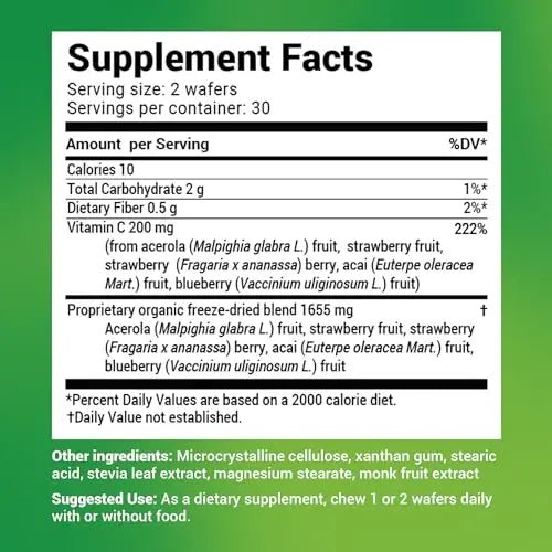 Dr. Berg's Vitamin C Complex Whole Food (60 Chewable) 100% Natural Vitamin C from - TrustMedUSA
