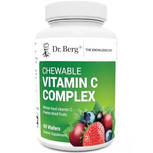 Dr. Berg's Vitamin C Complex Whole Food (60 Chewable) 100% Natural Vitamin C from - TrustMedUSA