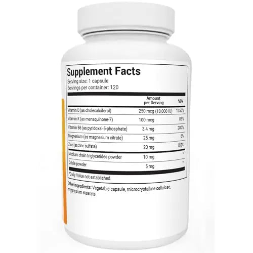 Dr. Berg's Vitamin D3 K2 Supplement w/MCT Oil - Includes 10,000 IU of Vitamin D3 - TrustMedUSA