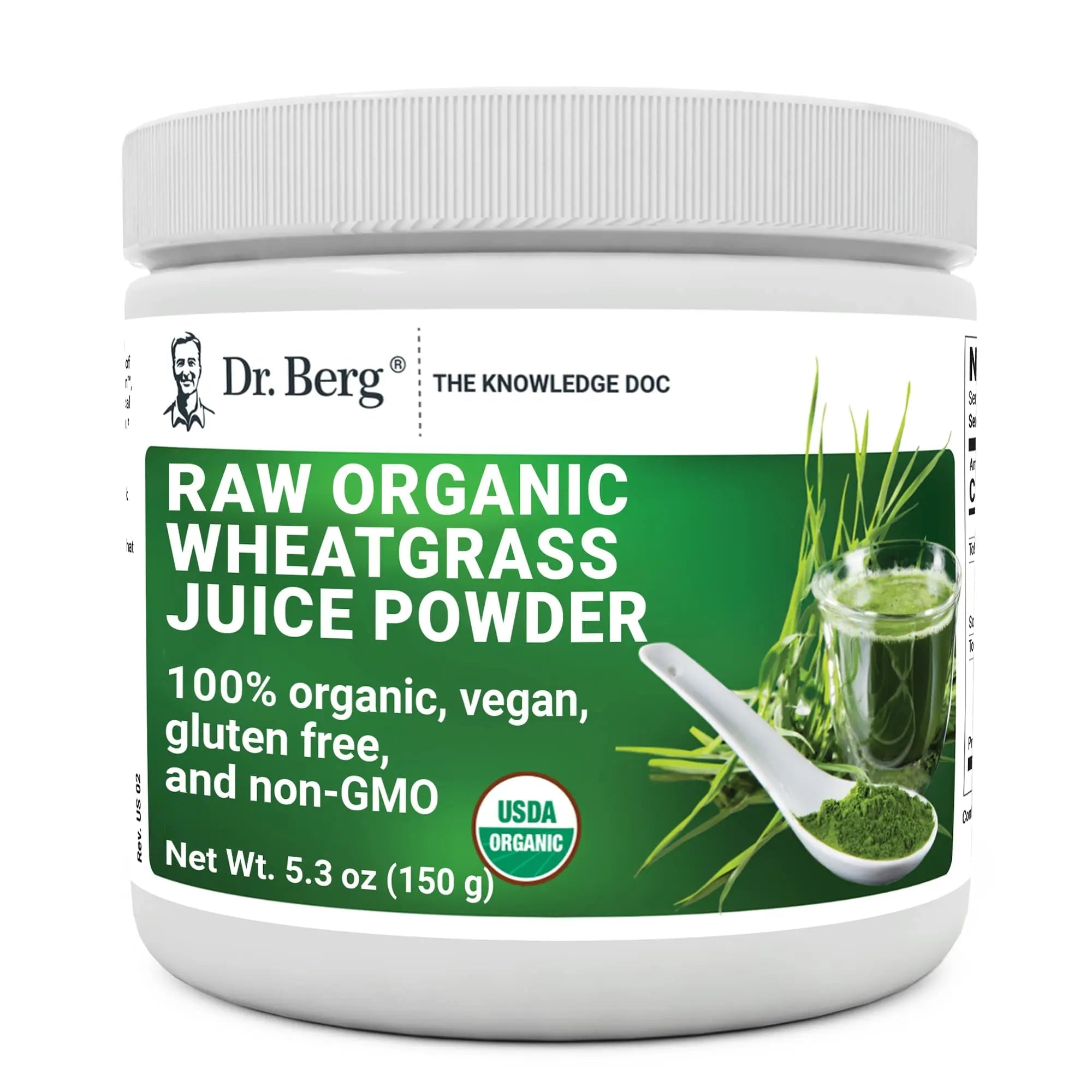 Dr. Berg's Wheatgrass Superfood Powder - Raw Juice Organic Ultra-Concentrated Rich - TrustMedUSA