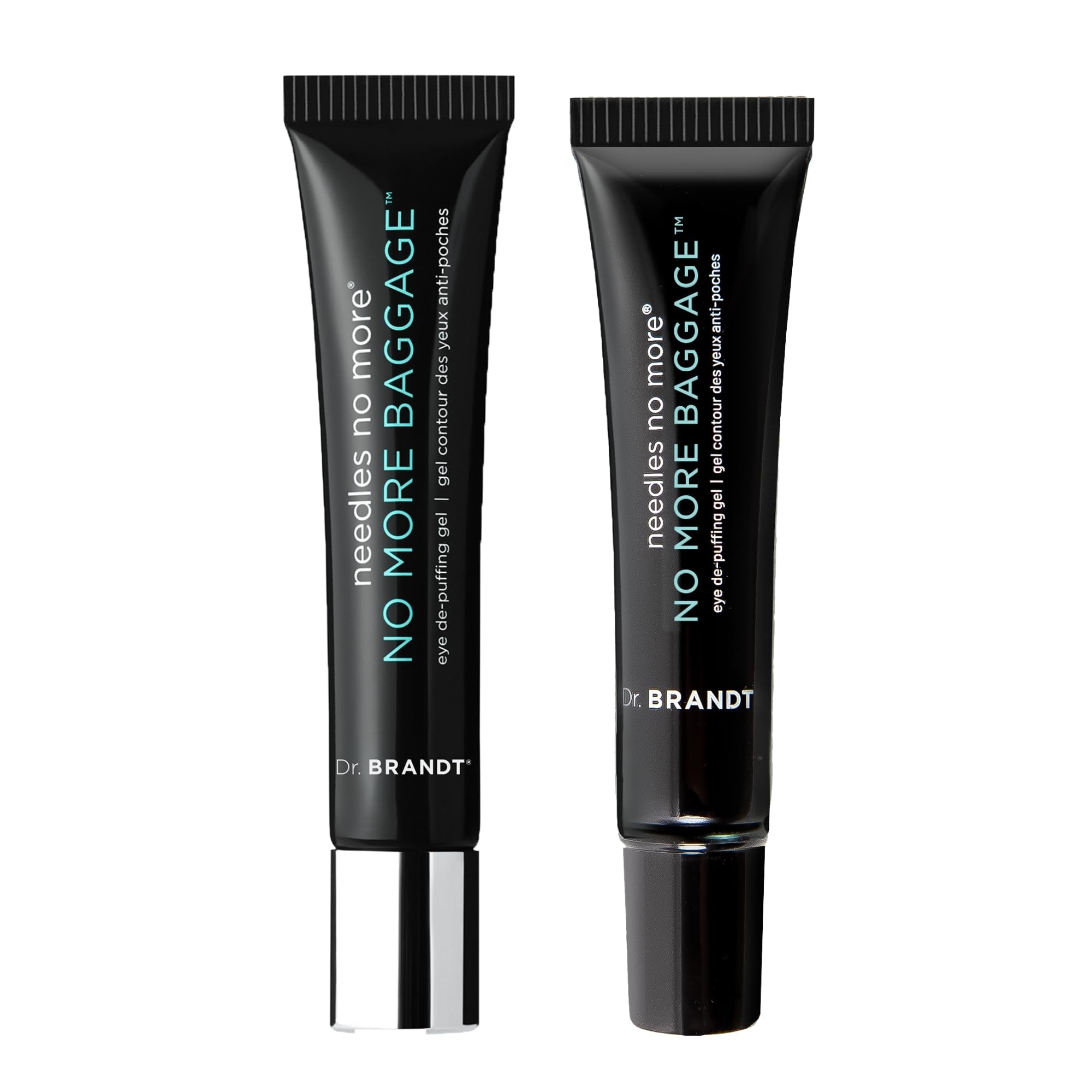 Dr. Brandt Needles No More, No More Baggage Bundle - Minimizes Under-Eye Bags, Puffiness & Dark Circles - Full (0.5 oz) + Travel Size (0.25 oz) - Maple Wellness Supplements
