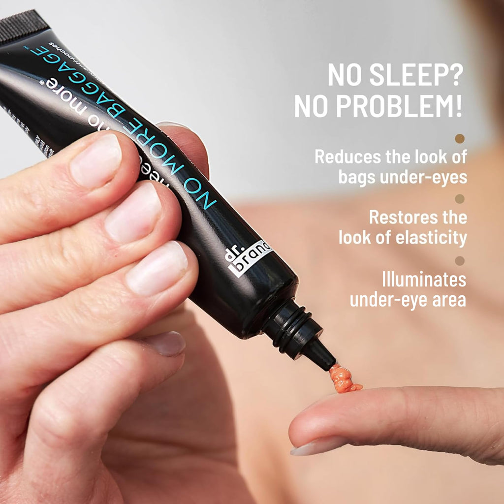 Dr. Brandt Needles No More, No More Baggage Bundle - Minimizes Under-Eye Bags, Puffiness & Dark Circles - Full (0.5 oz) + Travel Size (0.25 oz) - Maple Wellness Supplements