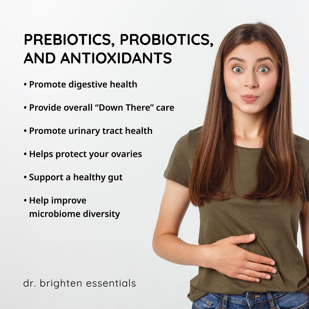 Dr. Brighten Women’s Probiotic - Probiotics, Prebiotics with Antioxidants & Sunfiber for Healthy Hormones, Balanced Female Microbiome, Ovaries and Immune Health - 60 Capsules - TrustMedUSA